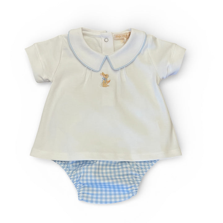 Little Hop Easter Bunny Diaper Cover Set by Baby Club Chic