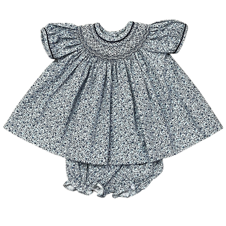 London Floral Smocked Bishop Bloomer Set by Marco & LIzzy