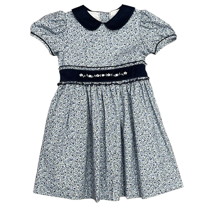 London Floral Navy Classic Dress by Marco & LIzzy