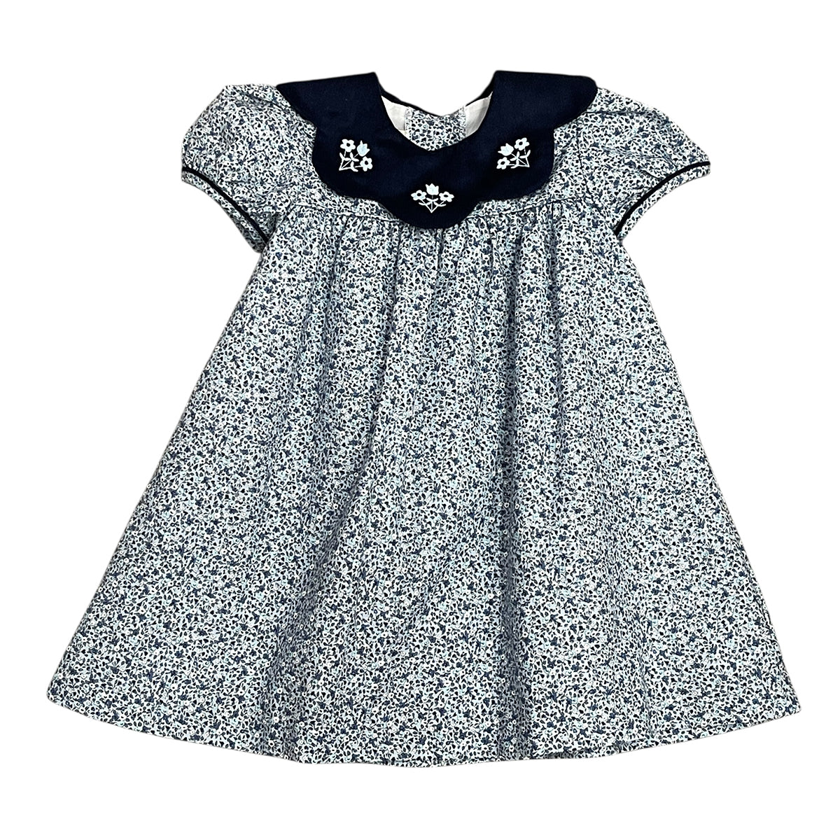 London Floral Navy Float Dress by Marco & LIzzy