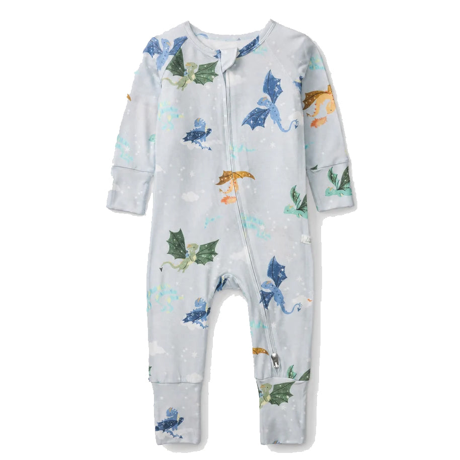 Magical Dragons Zipper Coverall by Loulou Lollipop
