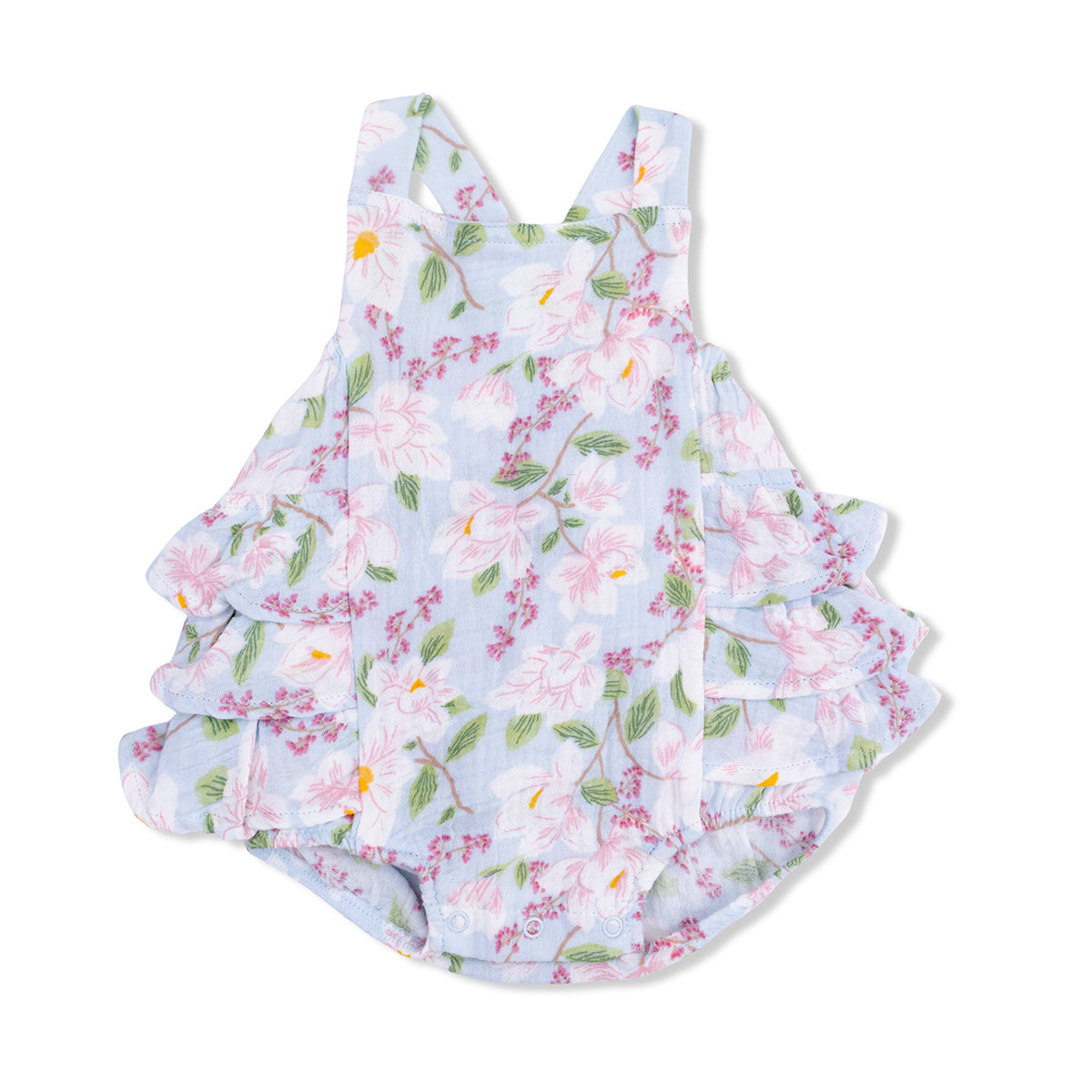 Magnolias Ruffle Sunsuit by Angel Dear