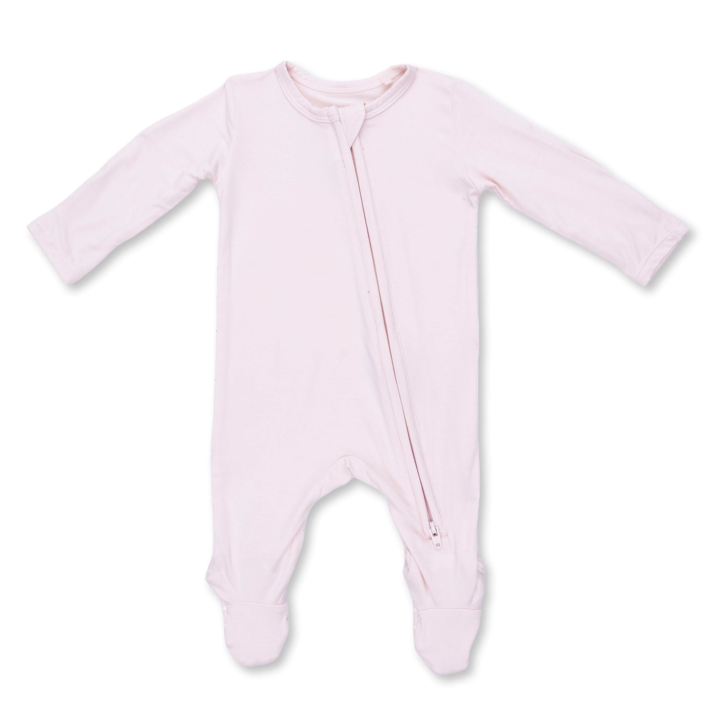 Solid Mauve Morn Zipper Footie by Angel Dear