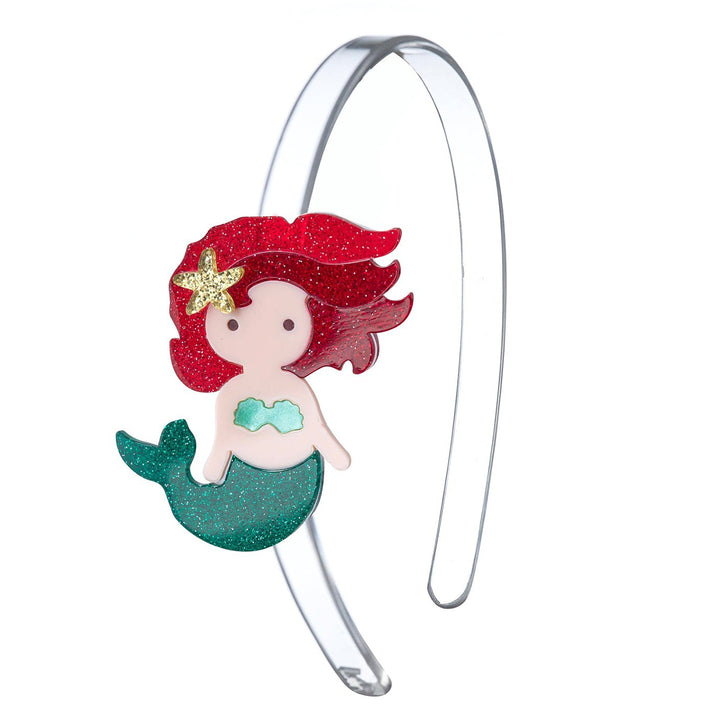Mermaid Red Hair Underwater Glitter Headband by Lilies & Roses