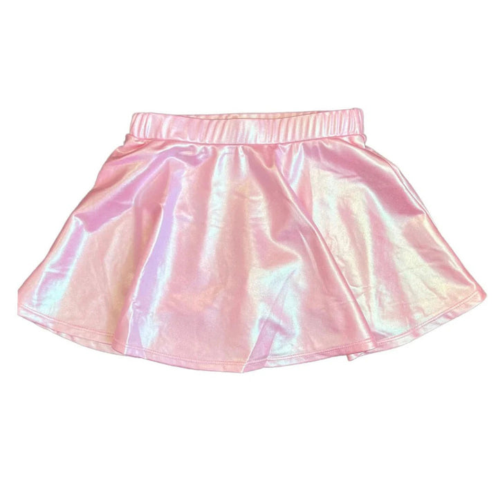 Metallic Pink Skirt by Lulu Bebe