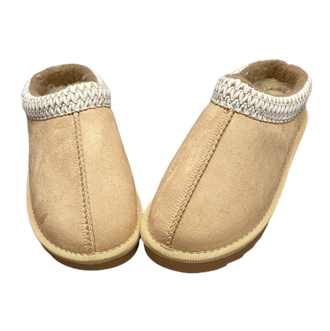 Beige Girl's Slip-On Down Shoe by MIA