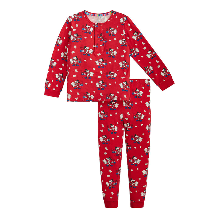 Red Cocoa Club Right Fit Long-Sleeve Pajama Set by Magnetic Me