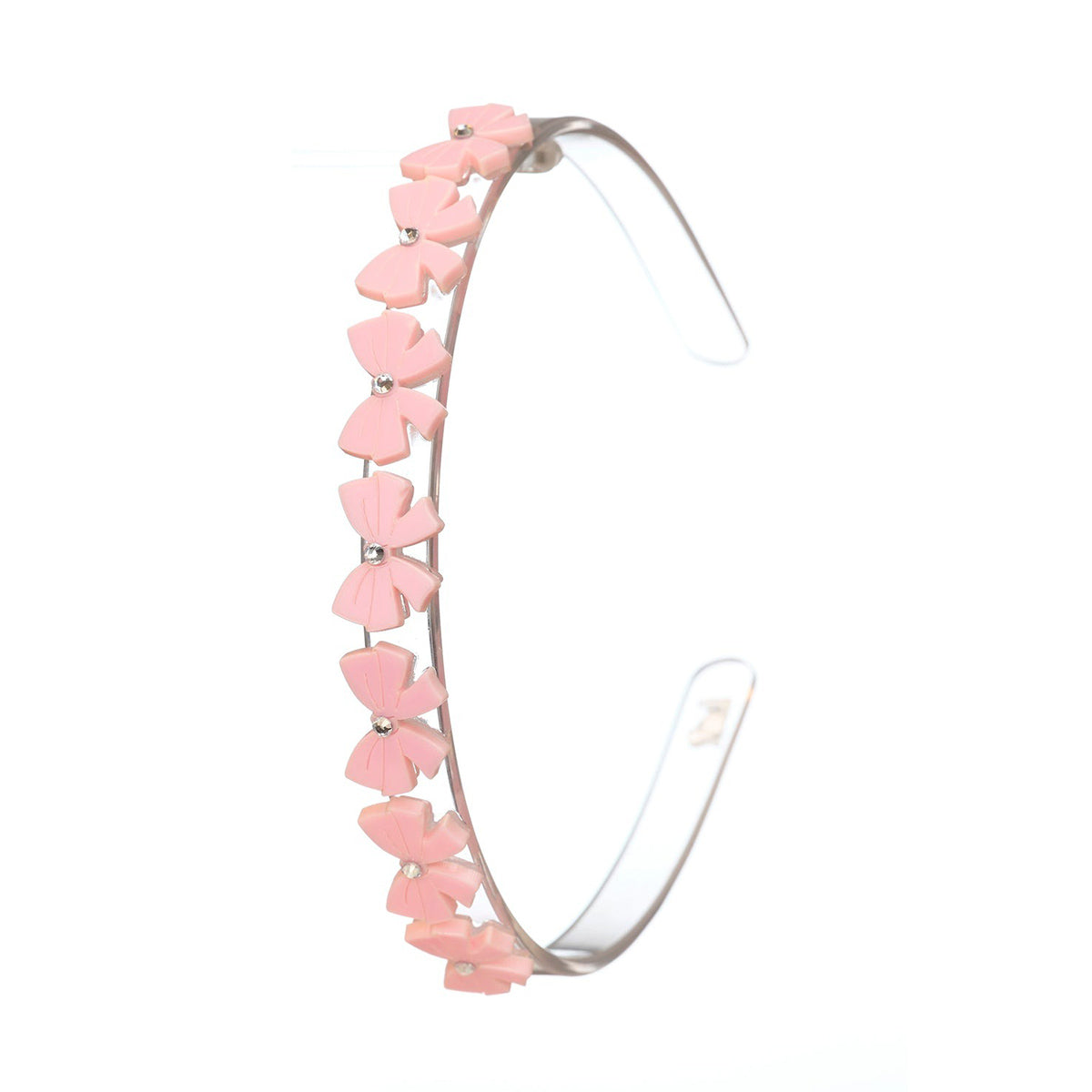 Bows Mini Pink Headband by Lilies & Roses