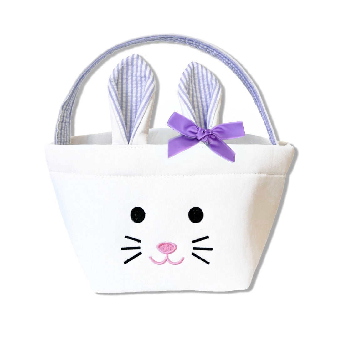 Mini Canvas Easter Basket (Lavender) by Bits & Bows