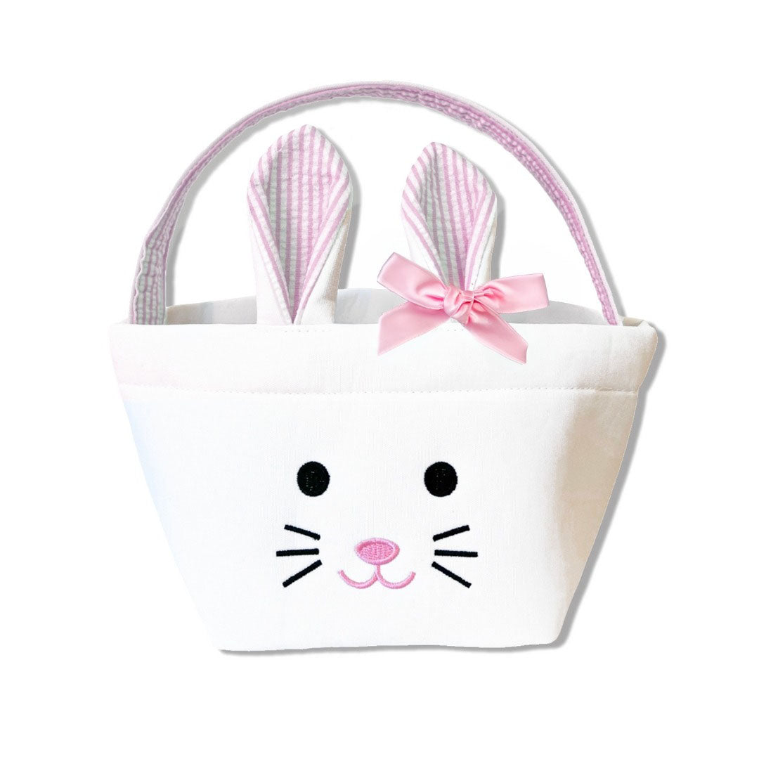 Mini Canvas Easter Basket (Pink) by Bits & Bows