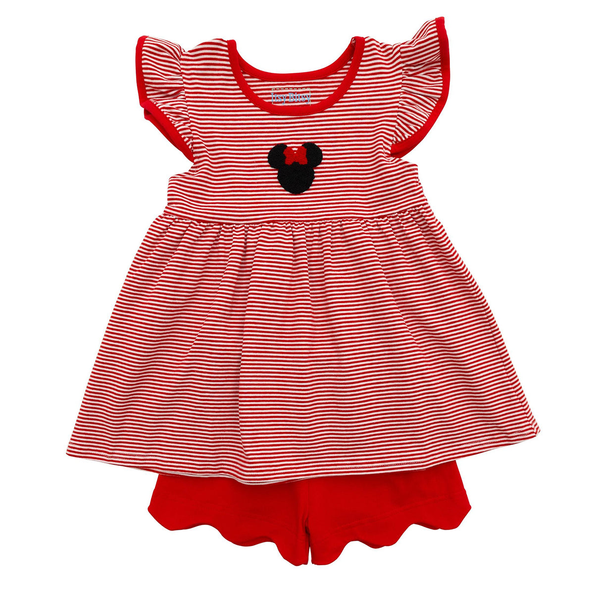 Minnie Mouse Scalloped Short Set by Itsy Bitsy