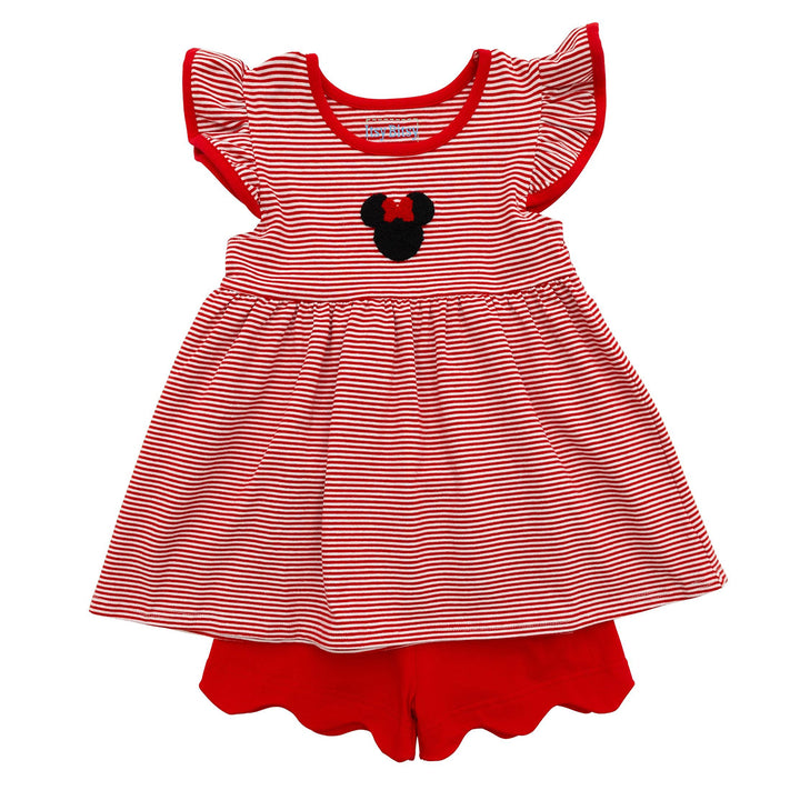 Minnie Mouse Scalloped Short Set by Itsy Bitsy