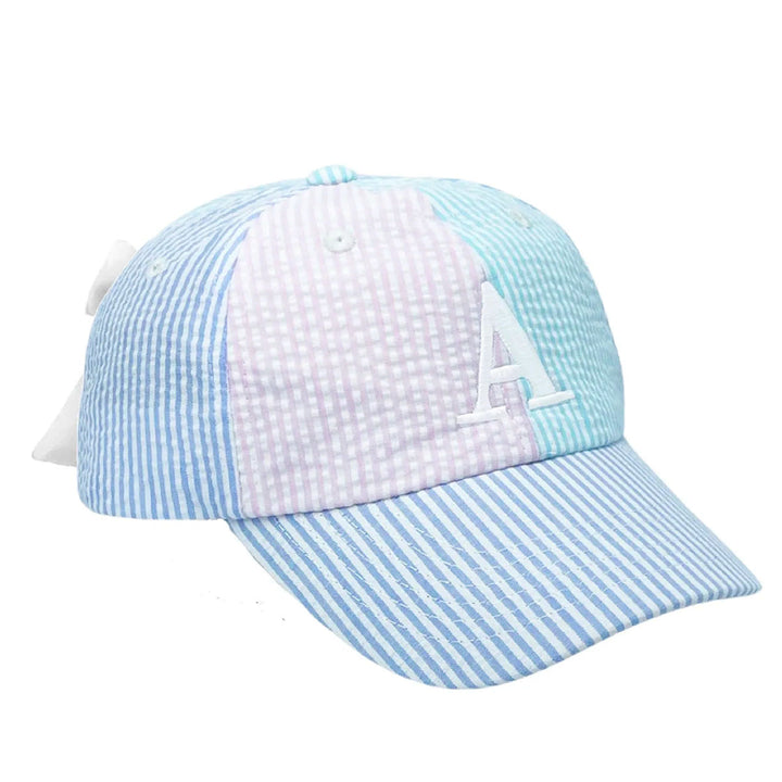 Bits & Bows Seersucker Multicolor Baseball Hat