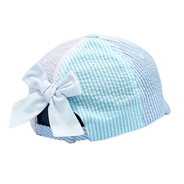 Bits & Bows Seersucker Multicolor Baseball Hat