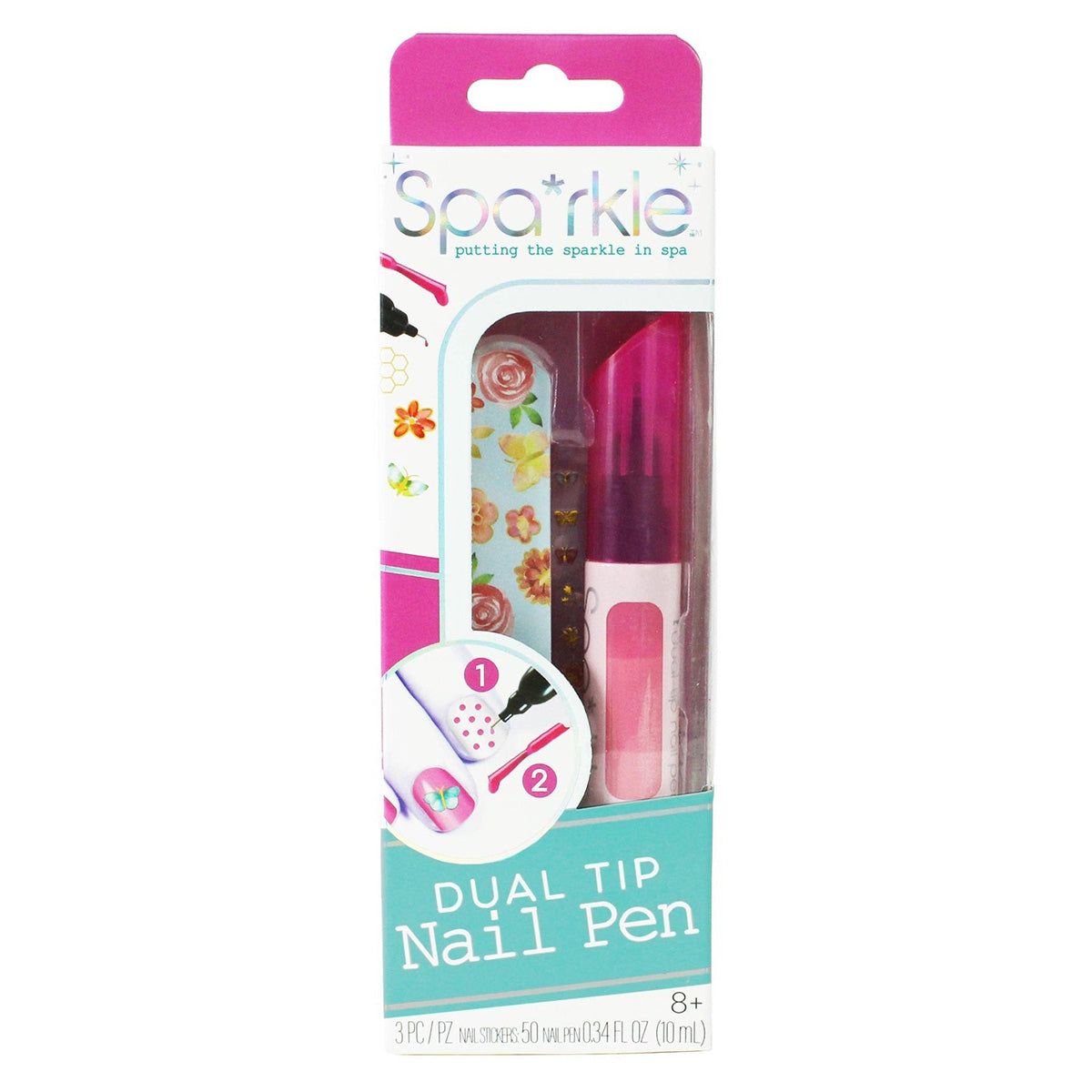 Pink Spa*rkle Dual-Tip Nail Pen