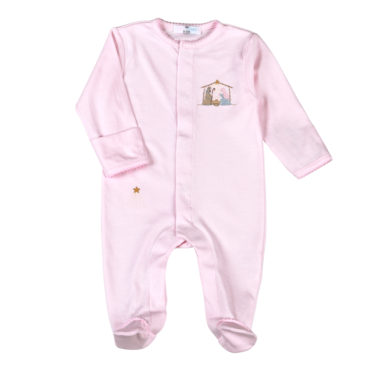 Nativity Pink Footie by Baby Loren