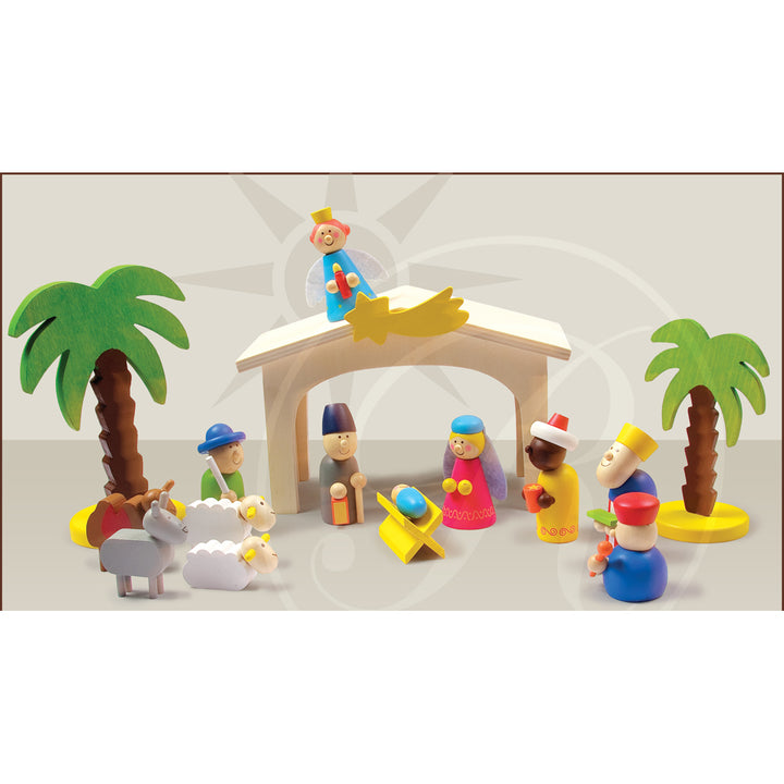 Wooden Nativity Set by Rosalina