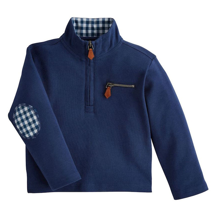 Navy Quarter-Zip Pullover by Mud Pie (Small - 12M/18M)