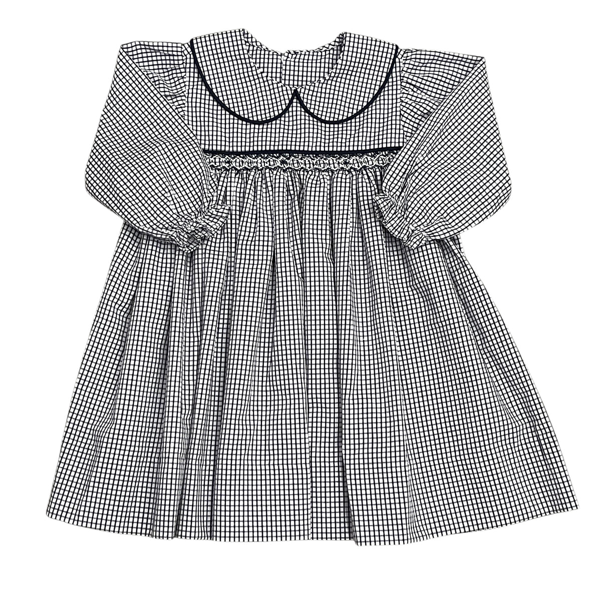 Navy Windowpane Haven Dress by Remember Nguyen