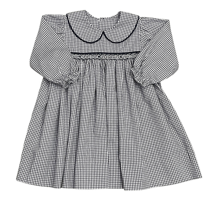 Navy Windowpane Haven Dress by Remember Nguyen