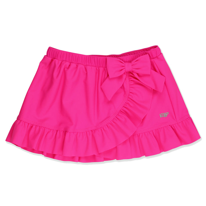 Neon Magenta Swim Bow Skirt Cover-Up by RuffleButts