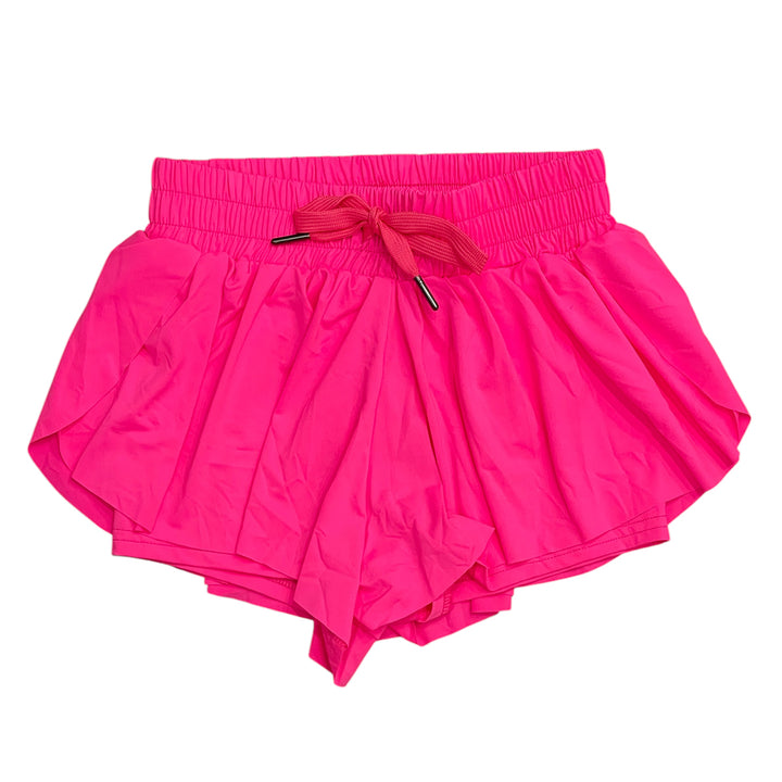 Neon Pink Butterfly Shorts by Tractr