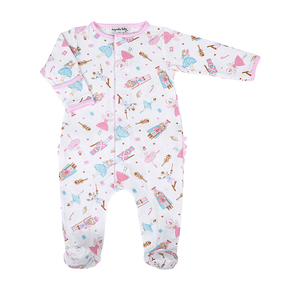 Nutcracker Ballet Printed Ruffle Footie by Magnolia Baby