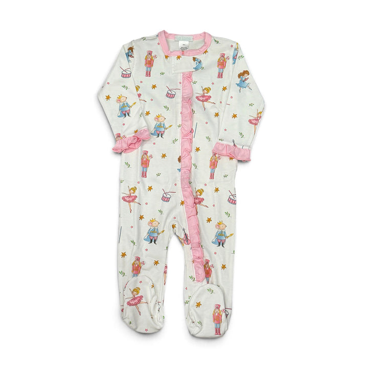 Nutcracker Pima Girl Footie by La Luna