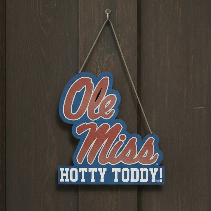 Ole Miss Logo Wood Door Hanger