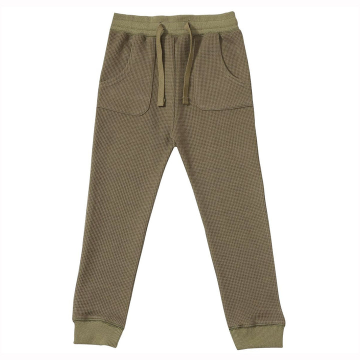 Olive Wes Waffle Pants by Me & Henry