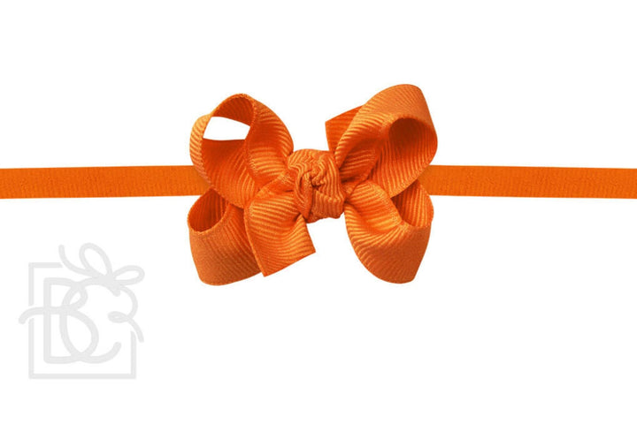 Beyond Creations Pantyhose Headband - 2-inch Toddler Bow - Orange