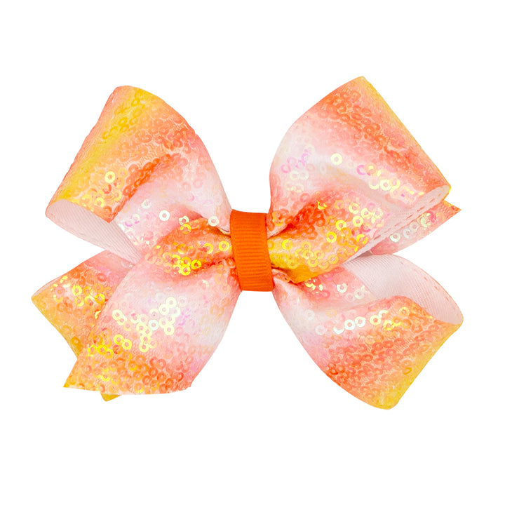 Orange Sequins Ombre Bow by Wee Ones (2 Sizes)
