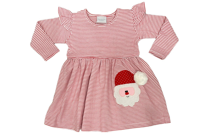 Squiggles Red Stripe Santa Pocket Dress