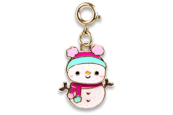 Charm It! Charm - Gold Swivel Snowman