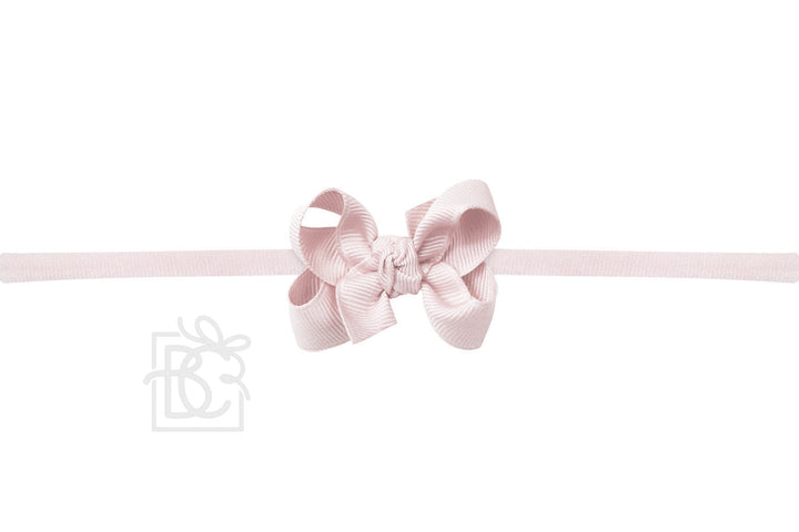 Beyond Creations Pantyhose Headband - 2-inch Toddler Bow - Powder Pink