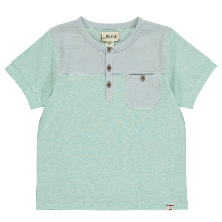 Me & Henry Broadway Pale Blue Paneled Top