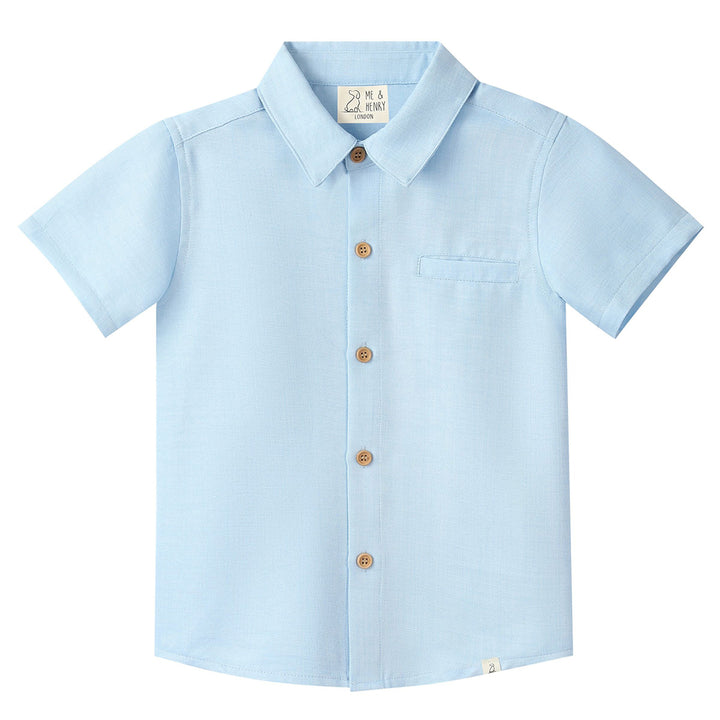 Pale Blue Woven Shirt by Me & Henry