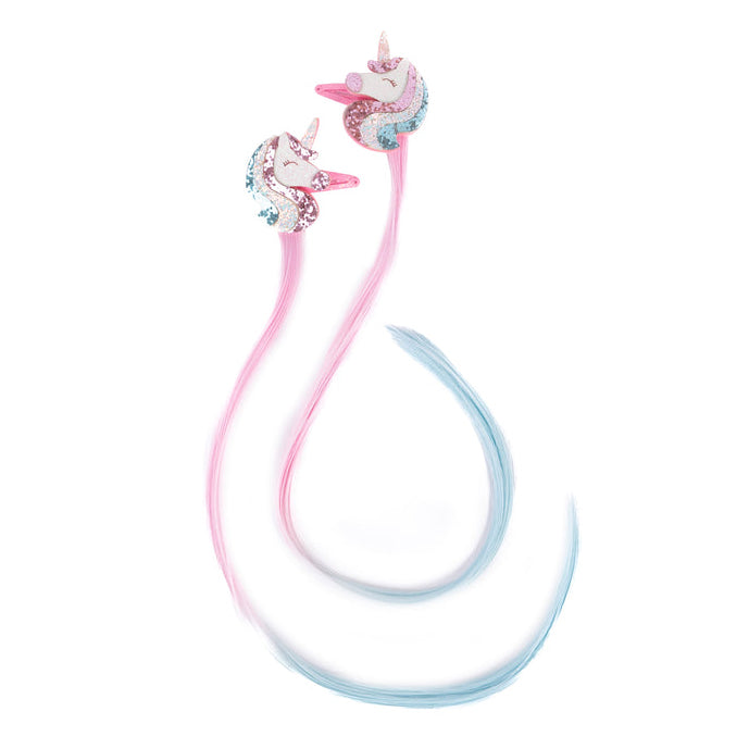 Pastel Unicorn Hair Extension Clips by Great Pretenders