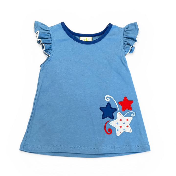 July 4 Fireworks Angel-Sleeve Blouse by Zuccini Kids