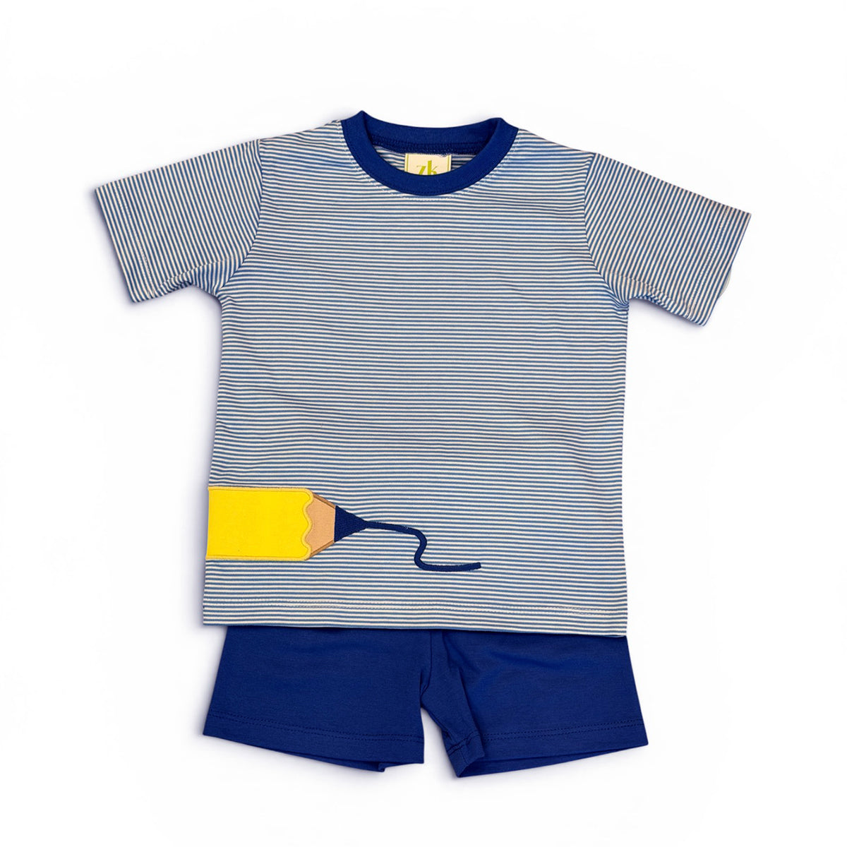 Pencil Wraparound Applique Short Set by Zuccini Kids