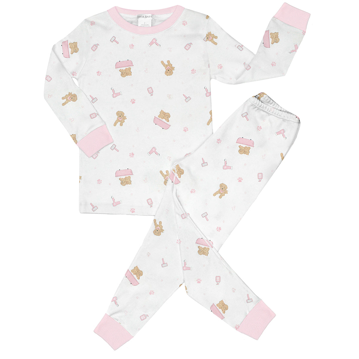 Girl's Pet Spa Toddler Pajama Set by Lyda Baby