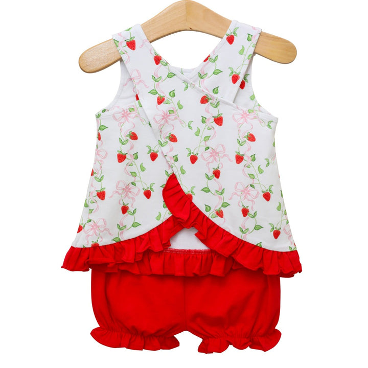 Pick-of-the-Patch Strawberries Bloomer Set by Trotter Street Kids