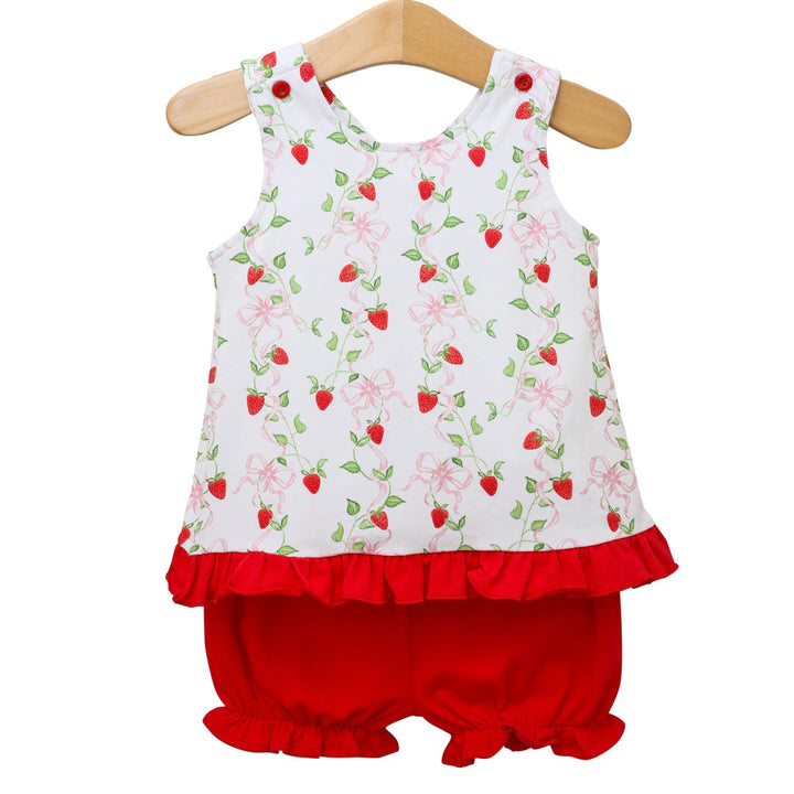 Pick-of-the-Patch Strawberries Bloomer Set by Trotter Street Kids