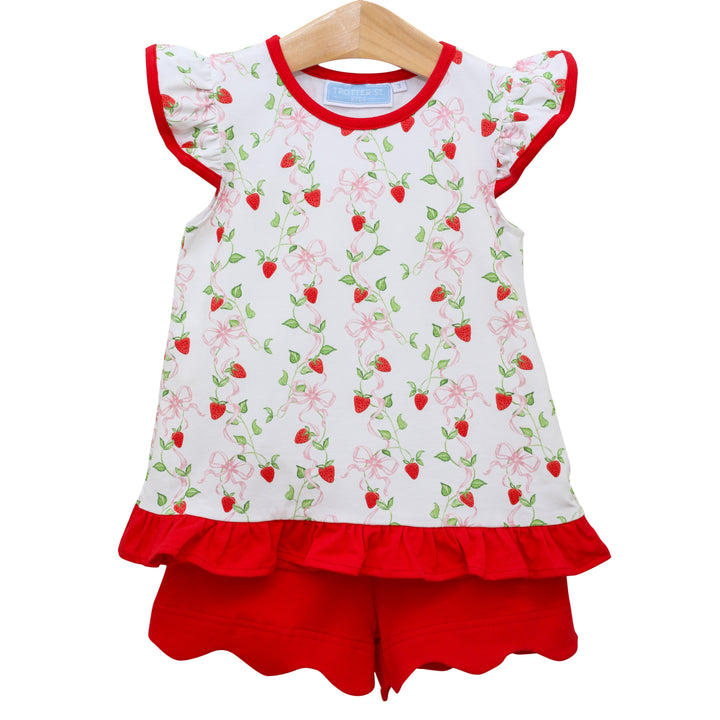 Pick-of-the-Patch Strawberries Short Set by Trotter Street Kids