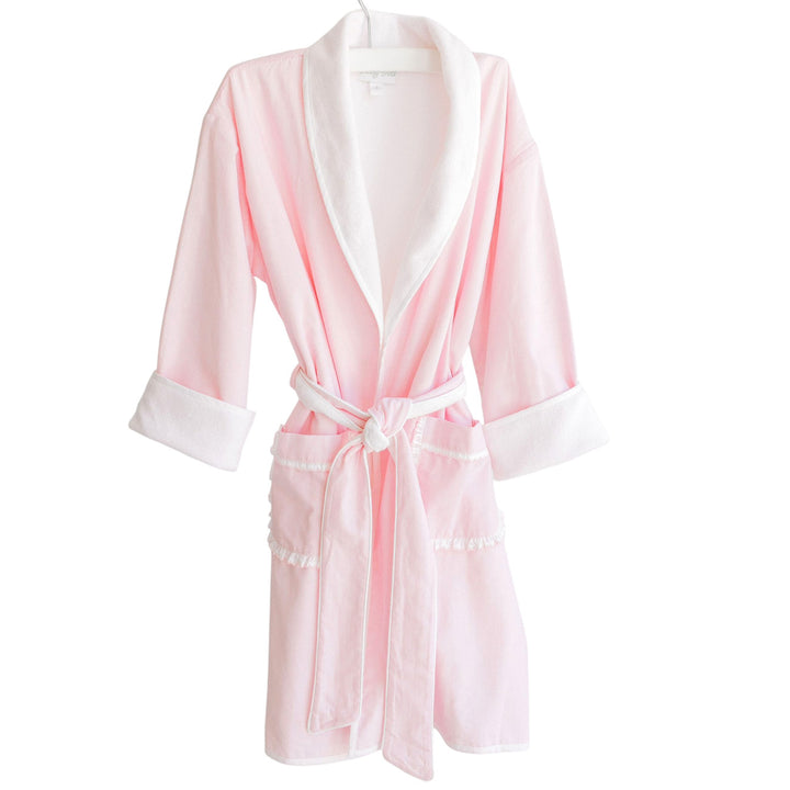 Pink Pinstripe Bathrobe by Terry Tots