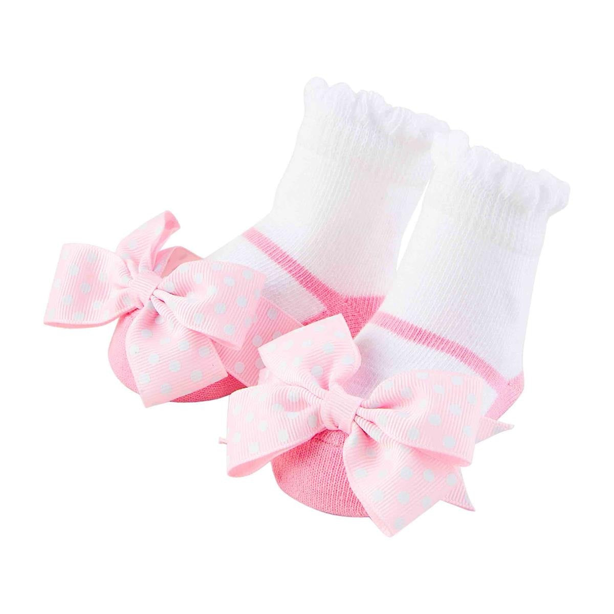 Pink Bow Mary Jane Socks by Mud Pie