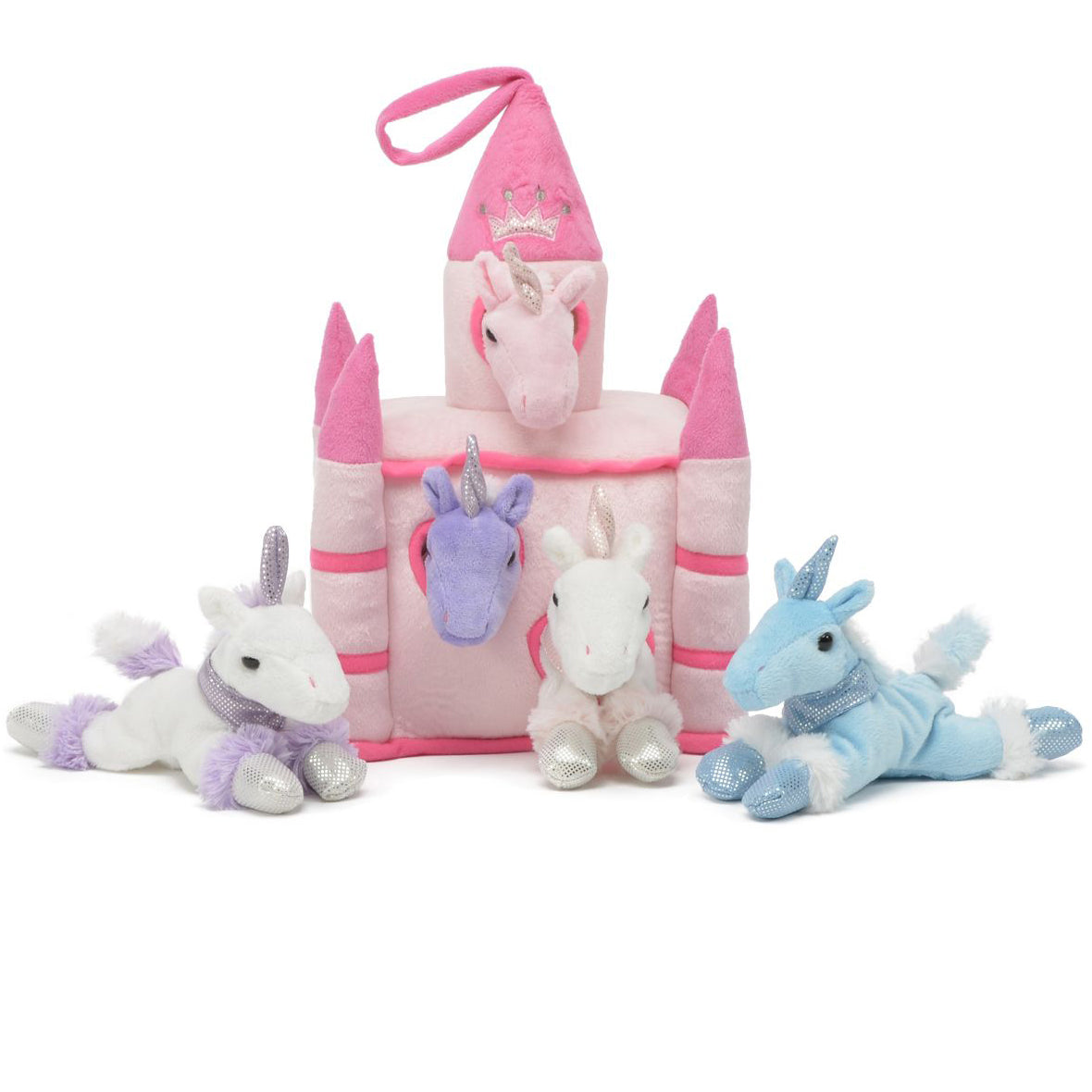 Unipak Plush Pink Castle with Unicorns