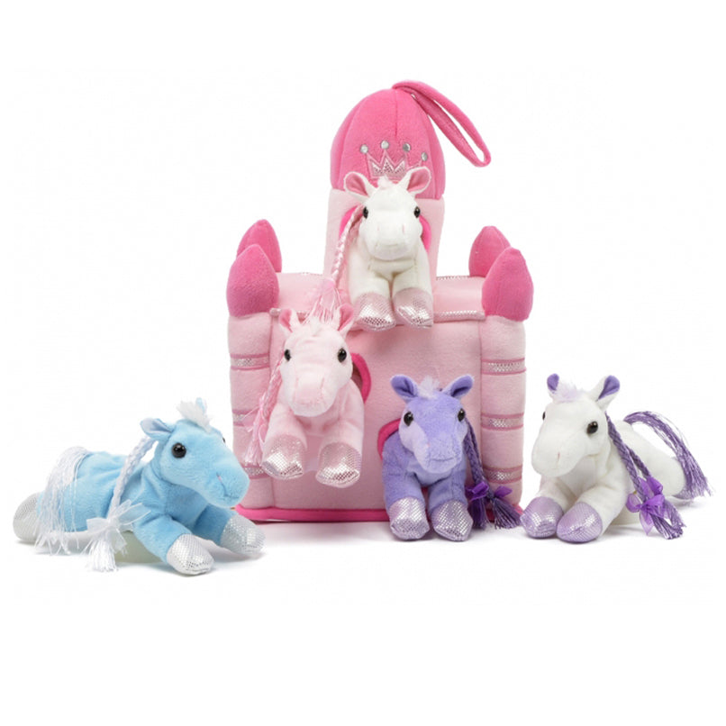 Unipak Plush Pink Castle with Horses