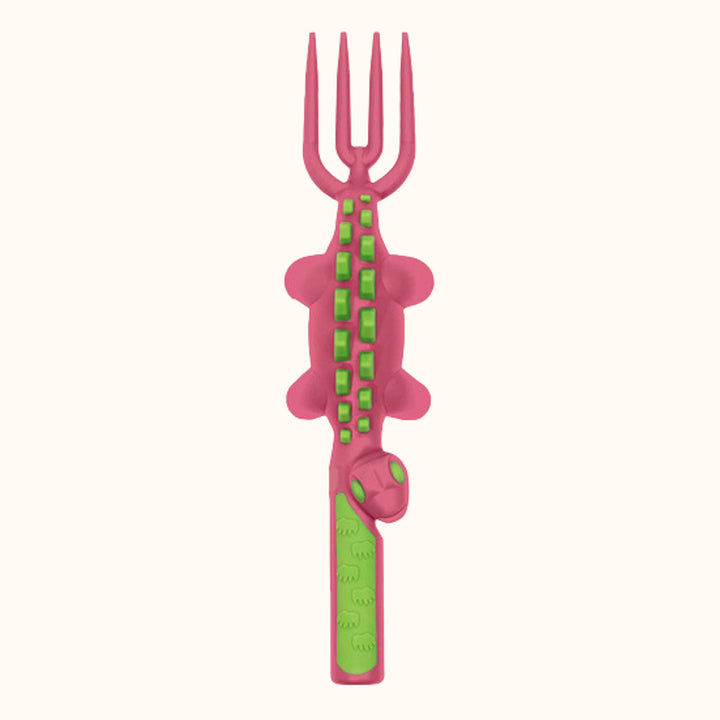 Pink Dino Spoon and Fork (Sold Individually) by Constructive Eating