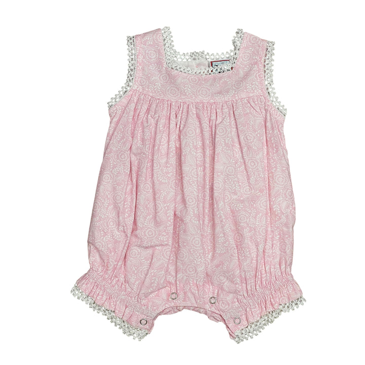 Pink Floral Romper by Cotton Kids